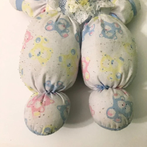 Vintage Baby Doll Plush Rubber Face 13 Inch Tall Puffalump Style Doll - Picture 3 of 16